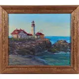 United States Coast Guard by Ben Abril, oil on canvas, sold Aug 2022