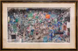 Untitled (Geometric Quilt) by Joseph Way, 1984, watercolor on paper, sold Aug 2022