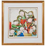 Les Musicians by Graciela Rodo Boulanger, lithograph in colors, sold Aug 2022