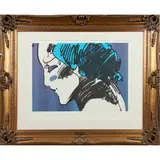 Portrait of a Lady," circa by Peter Max, serigraph, sold Aug 2022