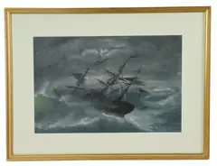 paddlewheel in distress by John Carlin, pastel, sold Apr 2025
