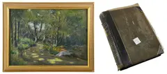 forest path landscape by Henry Plympton Spaulding, watercolor, sold May 2025