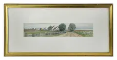 coastal view by Samuel R. Chaffee, watercolor, sold May 2025
