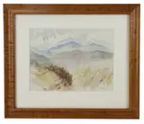 mountain landscape by John Marin, watercolor, sold May 2025