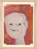 Portrait with Fangs by Willie Saayman, acrylic on paper, sold Mar 2024
