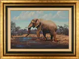 Elephant by Nico Coetzee, oil on canvas mounted on board, sold Mar 2024