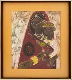 Mother and Child by Bhagwan Kapoor, Gouache on Paper, sold Jun 2024