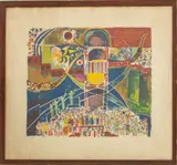 Ljusarssalen" [Hall of Lights] by Sven Erixson, Lithograph in Colors, sold Jun 2024
