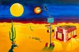 Last Pharmacy - 79th and Amsterdam by Arik Bartelmus, 1998, Acrylic on Canvas, sold Jun 2024