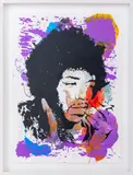 Jimi Hendrix by Thierry Guetta, Mixed Media on Paper, sold Jun 2024
