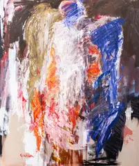Abstract Composition by Joseph Glasco, Oil on Linen, sold Jun 2024
