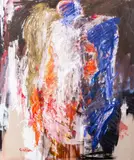 Abstract Composition by Joseph Glasco, Oil on Linen, sold Jun 2024