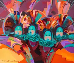 Songs From the Underworld by Tony Abeyta, 1990, Acrylic on Canvas, sold Jun 2024