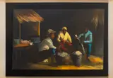 Figural Group by Louverture Poisson, 1968, Oil on Canvas, sold Jun 2024