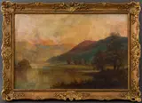 Gold Tipped Hills Over Morven on the Dee by Graham Williams, Oil on Canvas, sold Jun 2024