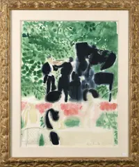 Untitled by André Brasilier, watercolor on paper, sold Mar 2024