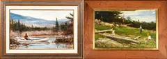 Untitled by John Swan, oil on board, sold Mar 2024