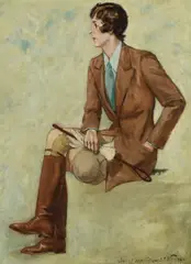 Untitled by James Montgomery Flagg, oil on board, sold Mar 2024