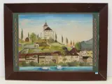 Schloss u by Anton Graff, oil on panel, sold Dec 2022