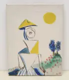 Ohne Titel, um 1960 by Friedrich Kuhn, oil on canvas, sold Dec 2022
