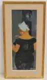 Dame mit Hut by Rudolf Zender, oil on canvas, sold Dec 2022