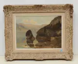 Brienzersee mit Rothorn by Friedrich Zimmermann, oil on board, offered Dec 2022
