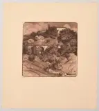 Italienische Landschaft by Helen Dahm, 1903, etching, offered Dec 2022