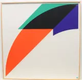 Ohne Titel by Gottfried Honegger, 1996, color screenprint, sold Dec 2022