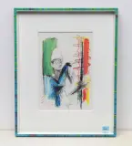 Clown by Rolf Knie, 1986, mixed media, sold Dec 2022