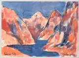 Calanques by Carl junior Liner, 1954, gouache, offered Dec 2022