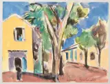 Fontenille by Carl junior Liner, gouache, offered Dec 2022