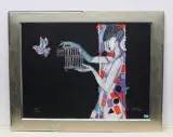 Freiheit by Rudolf Mirer, 1992, color lithograph, sold Dec 2022
