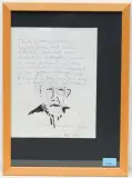 Brief an Frau Staub mit Gefälligkeitszeichnung by Harald Nägeli, ink, sold Dec 2022