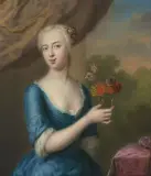 Junge Dame mit Blumen by Balthasar Denner, oil on copper, sold Sep 2022