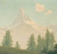 Matterhorn by Felix Heuberger, oil on board, sold Sep 2022