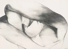 Ella y El by Servando Cabrera Moreno, 1972, ink, sold Sep 2022