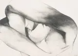 Ella y El by Servando Cabrera Moreno, 1972, ink, sold Sep 2022