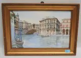 Venedig, Blick auf die Rialtobrücke by Gino de Colle, watercolor, sold Sep 2022