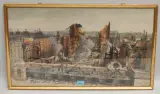 Incendie de l'Opéra-Comique Paris by Georges François Guiaud, watercolor, sold Sep 2022