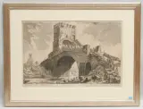 Veduta del Ponte Salario by Giovanni Battista Piranesi, etching, sold Sep 2022