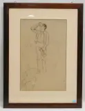 Studien eines trinkenden Mannes und eines sitzenden Mannes by Benjamin d.Ä. Vautier, charcoal, offered Sep 2022