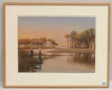 Piramiden bei Gize by Rudolf Johann Weiss, watercolor, sold Sep 2022