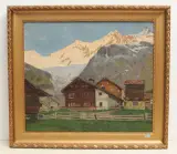 Saas-Fee by Arthur Gutknecht-Nebra, 1912, oil on canvas, sold Sep 2022