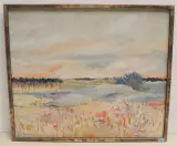 Weite Landschaft by Alphonse Lanoë, 1976, oil, offered Sep 2022