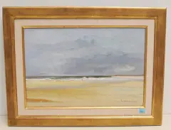 Marée haute by Alphonse Lanoë, 1981, oil on canvas, sold Sep 2022
