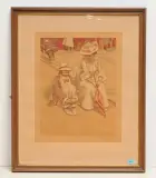 Am Strand by Albert Paul Guillaume, color lithograph, offered Sep 2022