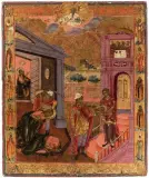 Russisch, 19.Jh by Enthauptung Johannes d. Vorläufers, tempera, offered Sep 2022