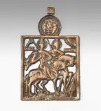 Russisch, 17.Jh by Hll. Boris und Gleb Metallikone, bronze, offered Sep 2022
