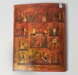 Südrussisch, 19.Jh by Grosse Festtagsikone, tempera, sold Sep 2022