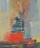 Ohne Titel, 1986 by Cesare Lucchini, oil, sold Sep 2022